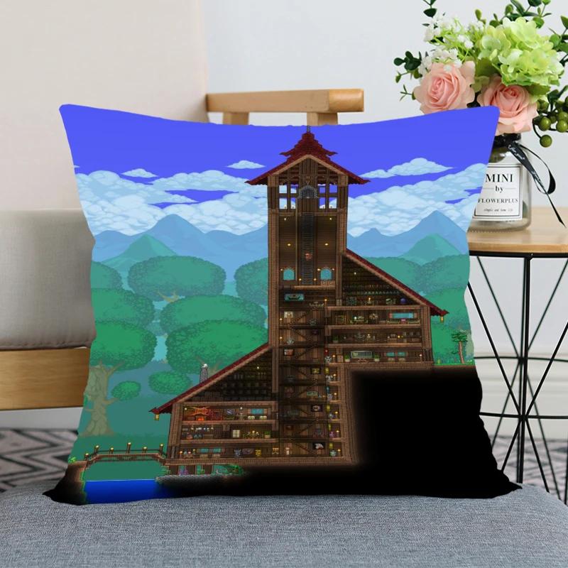 New Nice Terraria Anime Pillow Cover Bedroom Home Office Decorative Pillowcase Square Zipper Pillow case Satin Soft Cover