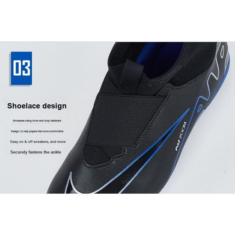 Nike Mercurial Superfly 9 Academy AG Grass Anti-Slip Shock Absorption Durable Low-Top Kids Football Shoes Kids Football Shoes Black DJ5613-040