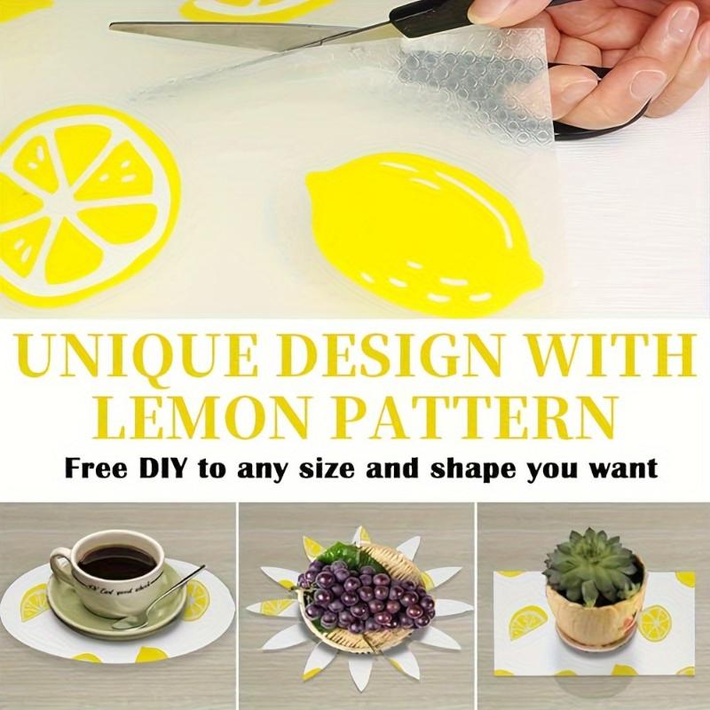 4PCS No Residue Refrigerator Pad Waterproof Anti-oil Cuttable Washable Kitchen Placemat for Shelf Drawer Liner