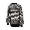 Vans Valerie Plaid Fashion Comfortable Versatile V-Neck Knit Sweater Women tops Black VN000HJ8BLK