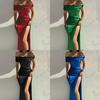 Elegant Sleeveless Pencil Dress With Spliced Piping For Summer Office Wear