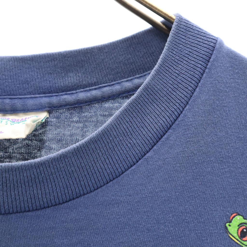 HARBORSIDE GRAPHICS 90s Old USA made frog Short sleeve Single stitch, double sided print T-shirt Men's Used