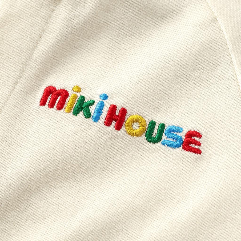Shortall Short Made In Baby White [Miki House] Romper, Sleeve, Logo, Plain, Japan, Boys, Girls, Baby, Clothes, Baby, Sustainable, 10-1305-493, 80cm,