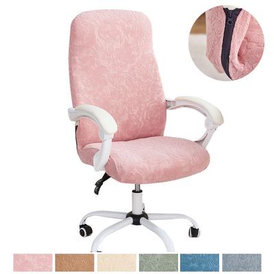 1 st Elastiskt Kontorsstolsskydd Stretch Jacquard Datorstolsskydd Avtagbart Roterande Spelöverdrag Housse Chaise De Bureau