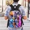2Pcs Set Kids Backpack with Front Pocket & Pencil Bag, Cartoon NARUTO School Bags for Boys&Girls Aged 6-10, Durable& Lightweight