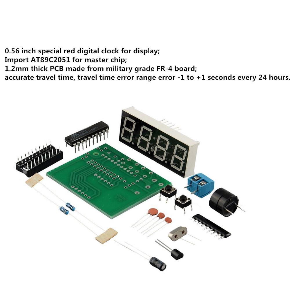 Buy AT89C2051 Digital 4 Bits Electronic Clock Electronic Production