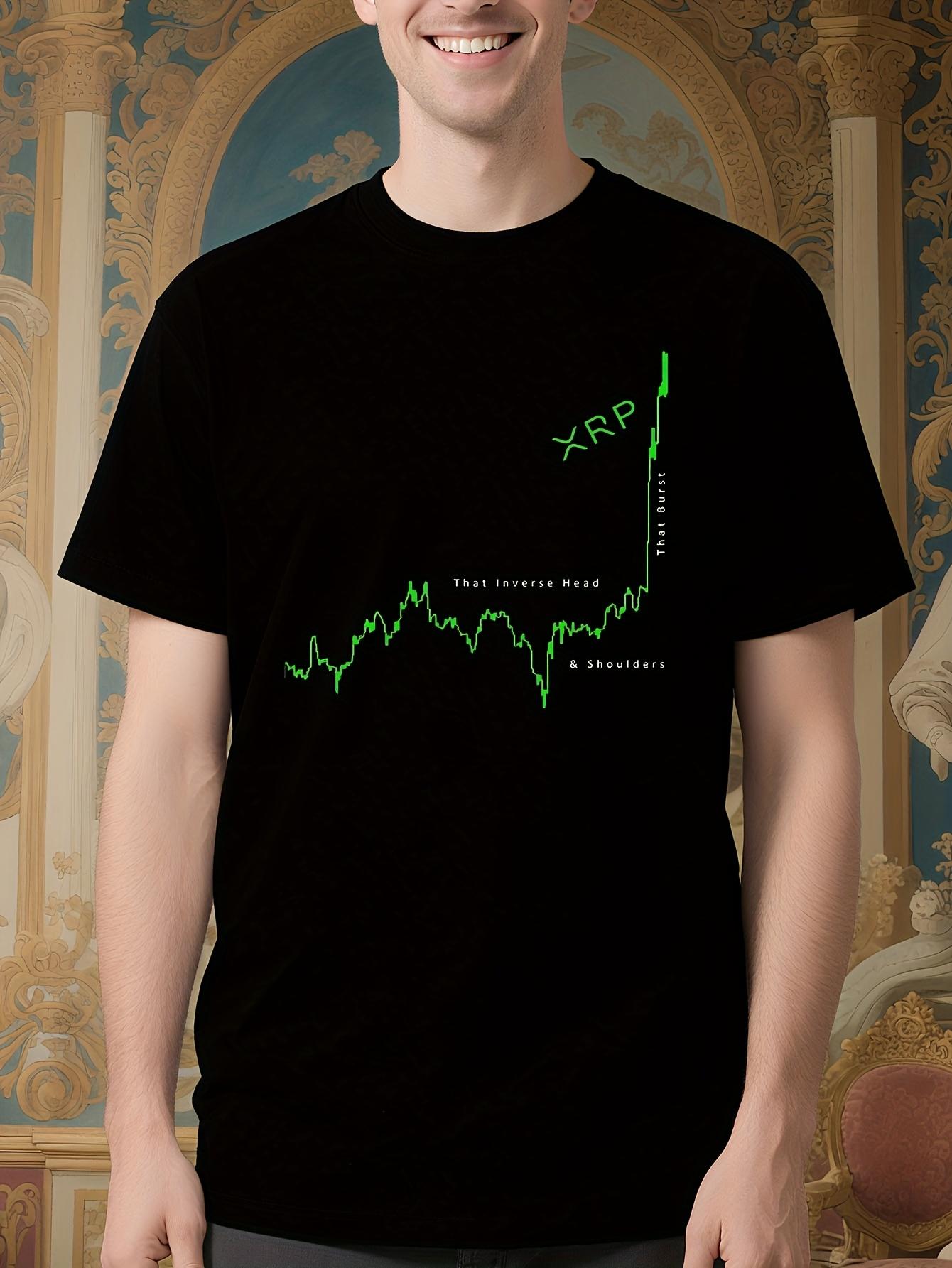 XRP Ripple Cryptocurrency Tshirt - Inverse HandS Chart De... M