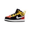 Buty niemowlęce i małe dzieci Air Jordan 1 Mid SE 'Amarillo Team Orange' Skórzane Wysokie Czarne Czerwone Żółte Niemowlęce i Małe Dzieci BQ6933-087