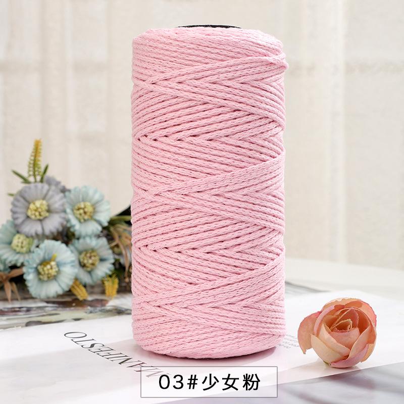 150g/150m 2mm Round Strand Hollow Yarn,European Hook Bag Core Diy Thread,Many Colors,Hand-knitted Crochet Matching Crocheting