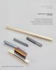 Modern Black Aluminum Alloy Extended Cabinet Handle