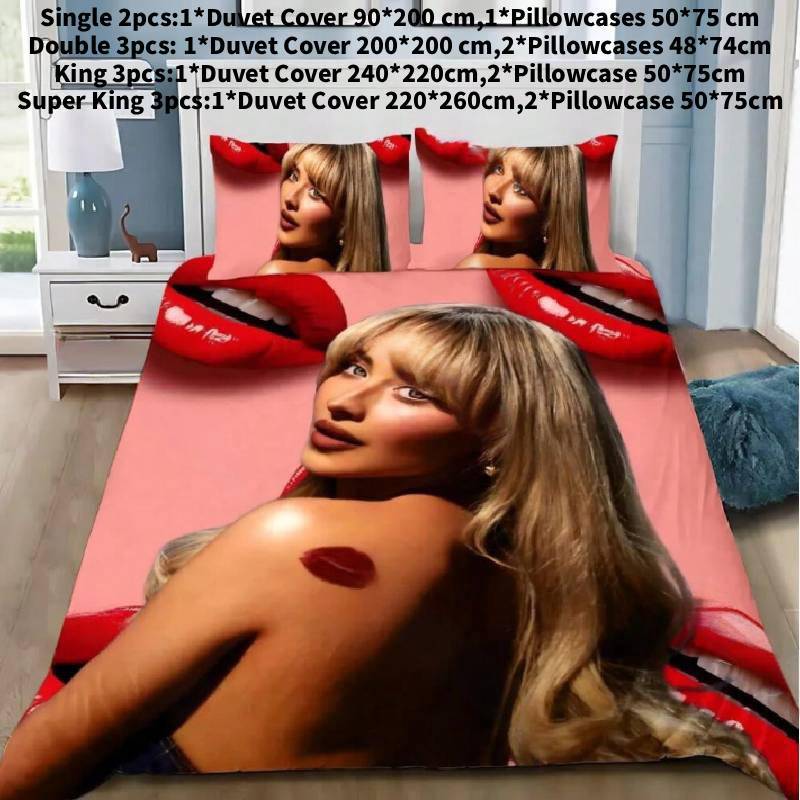 Duvet Carpenter Sabrina Cover Pillowcase Bedding Set Boy Girl Bedroom Decoration