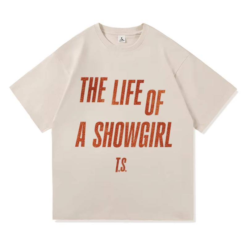 TS 12 The Life of A Showgirl Album TShirt Fashion Men Women Clothing Harajuku High Quality Tops for Lover Gifts Cotton TShirts
