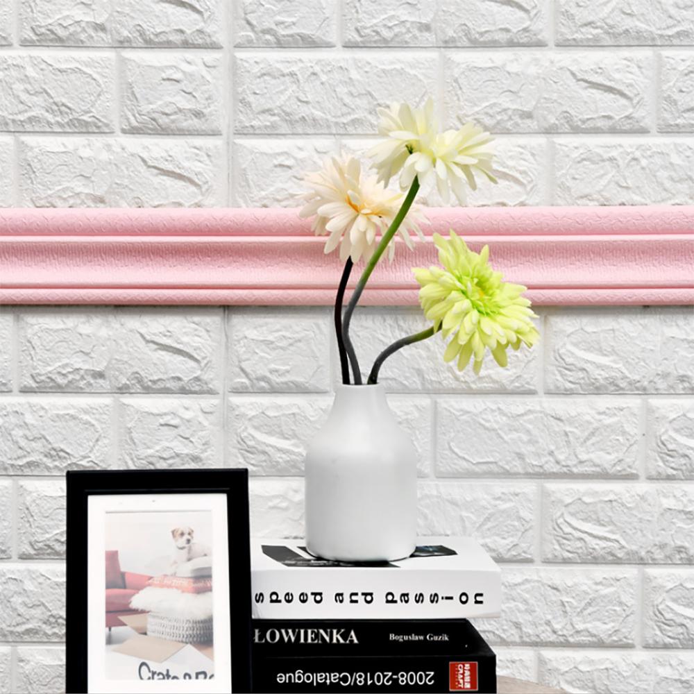 2.3m Decorative 3D Pattern Decorative Self Adhesive Waterproof Wallpaper Line Skirting Line Living Room Wall Paste