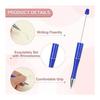 PATIKIL 20 Pcs Beadable Pens Black Ink Plastic DIY Ballpoint Pens for Teachers Office Handmade Craft Party Decoration Fluorescent Blue