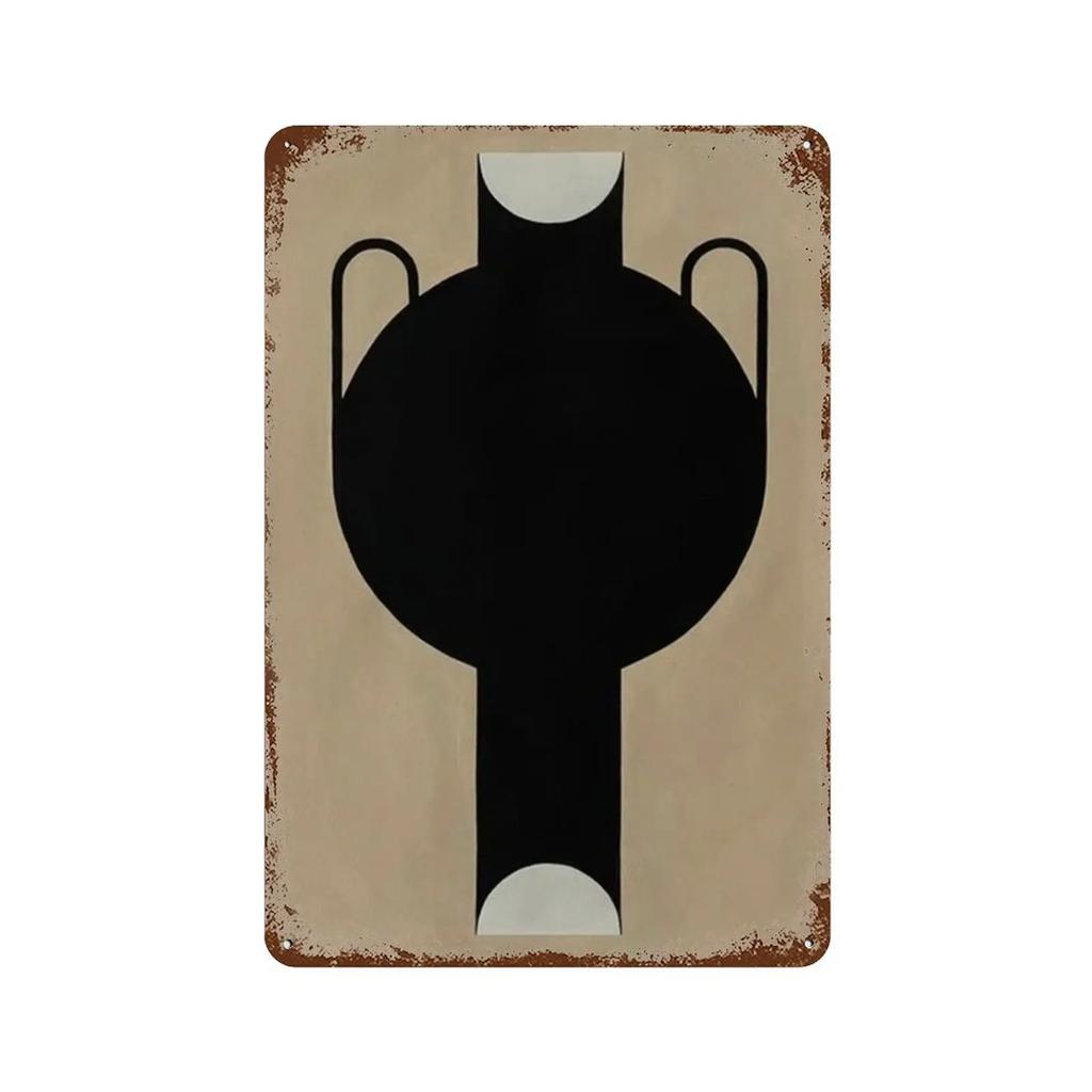 Abstraktný Minimalizmus Citrónová Váza Geometrické Kávovar Bar Nástenné Umenie Plagáty Tlače Škandinávske Kovové Značky Nástenné Obrazy pre Obývacia Izba Kvetinárstvo