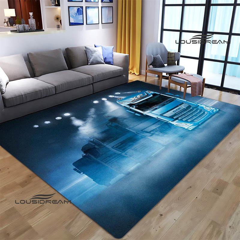 3D DAF Truck Retro Printed Carpet Living Room Bedroom Non-slip Carpets Yoga Mat Outdoor Carpet Kawaii Rug Birthday Gift