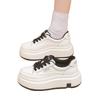 Thick-soled muffin little white shoes women's 2025 autumn new popular versatile and thin breathable height-increasing sports and leisure board shoes