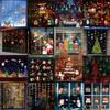 Christmas Merry Window Stickers Xmas New Year Decor Decals Santa Reindeer Claus