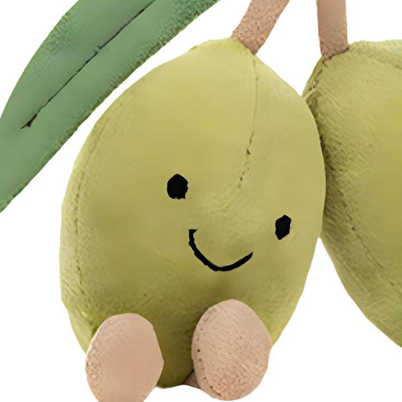 JELLYCAT Gourmet Collection Fruit Olive Companion Doll Plush Doll 11cm Tall
