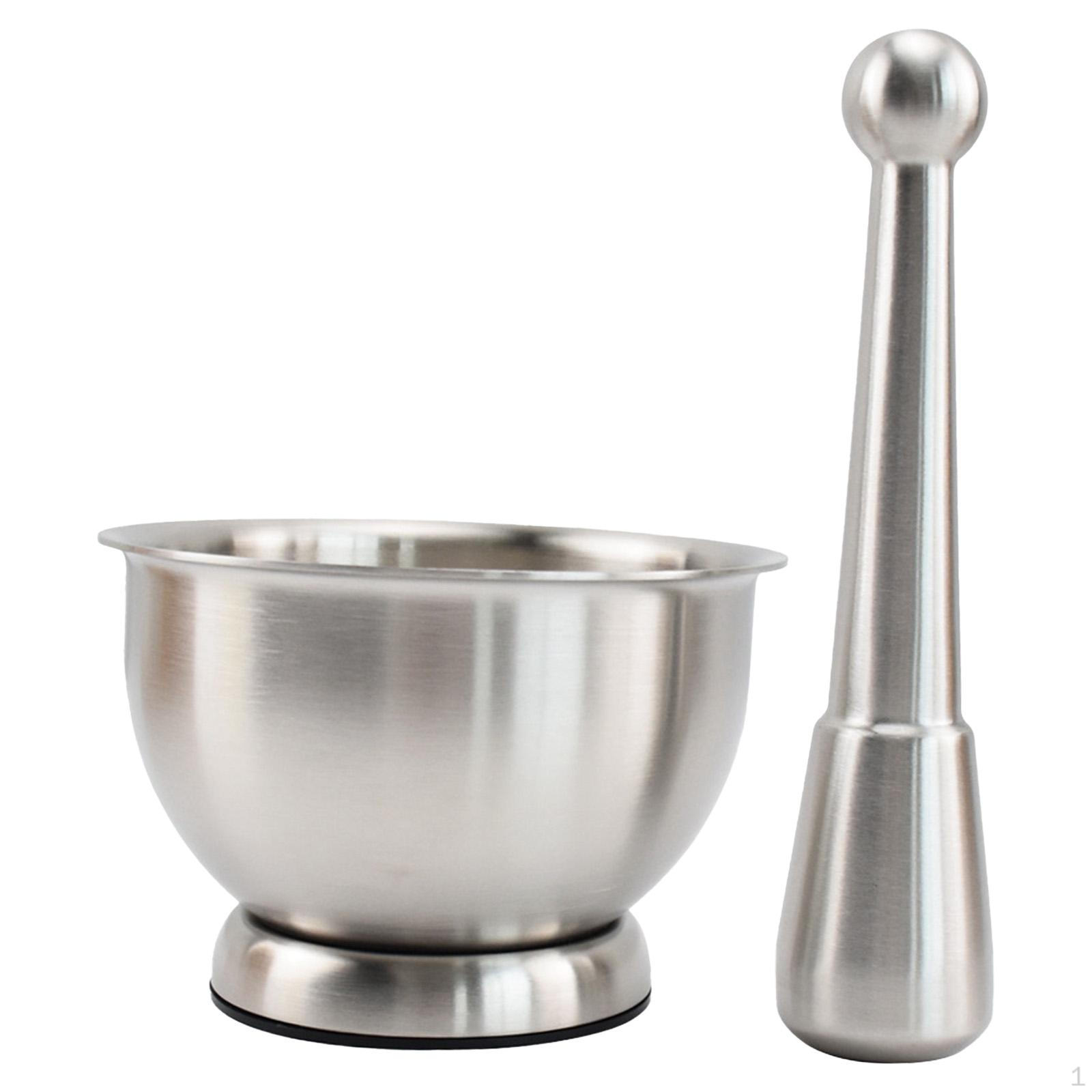 

Ступка и пестик Набор Измельчение специй Чеснокодавилка Чаша из нержавеющей стали для