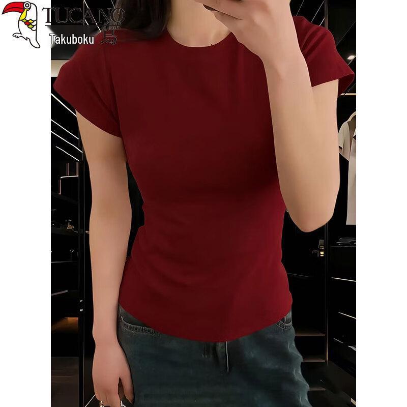 Woodpecker Women s Slim Fit Round Neck Short Sleeve T-Shirt M