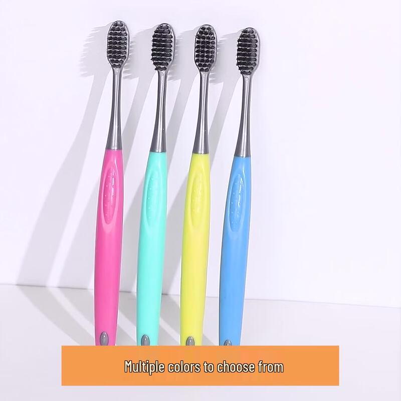 HAONIU Adult Charcoal Soft Bristle Toothbrush - 10-Pack