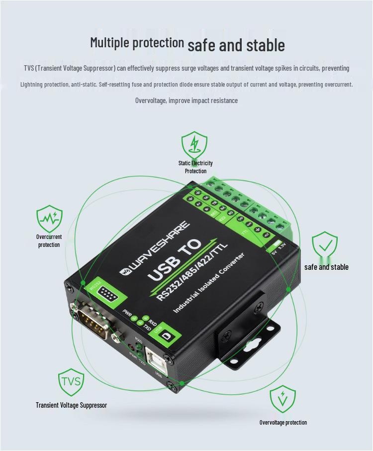 Industrial USB To RS232/485/422/TTL Conversion Module FT232RNL