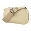 Sports Casual Synthetic Leather Shoulder Crossbody Waist Bag Unisex Bags Beige 079637-01
