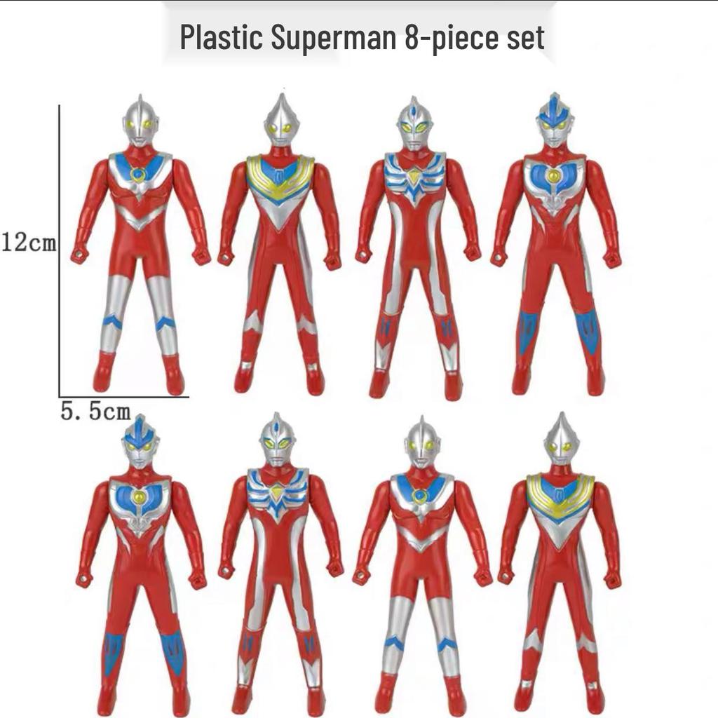 Cartoon Superhero Vs. Dinosaur Cake Toppers: Kids' Birthday Decoration Set
