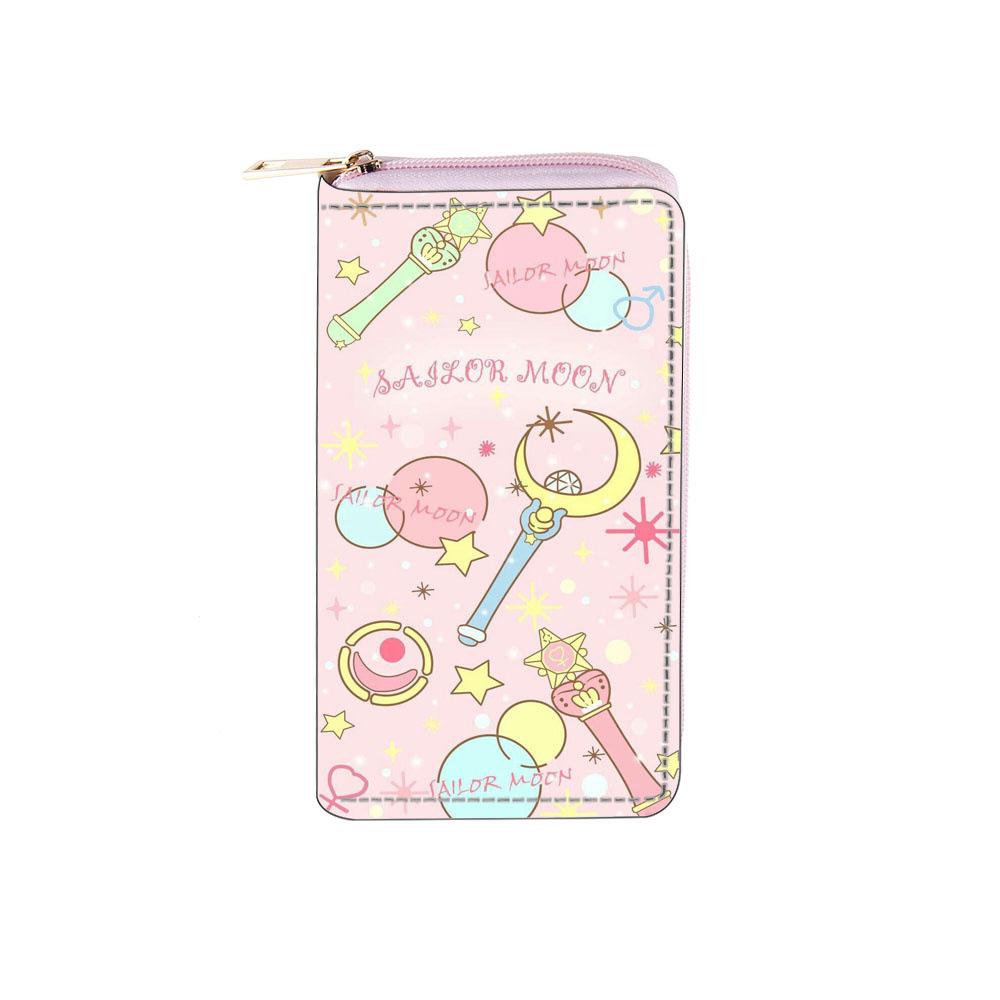 Cartoon Long Zipper Wallet Wallet Clutch Sailor Moon