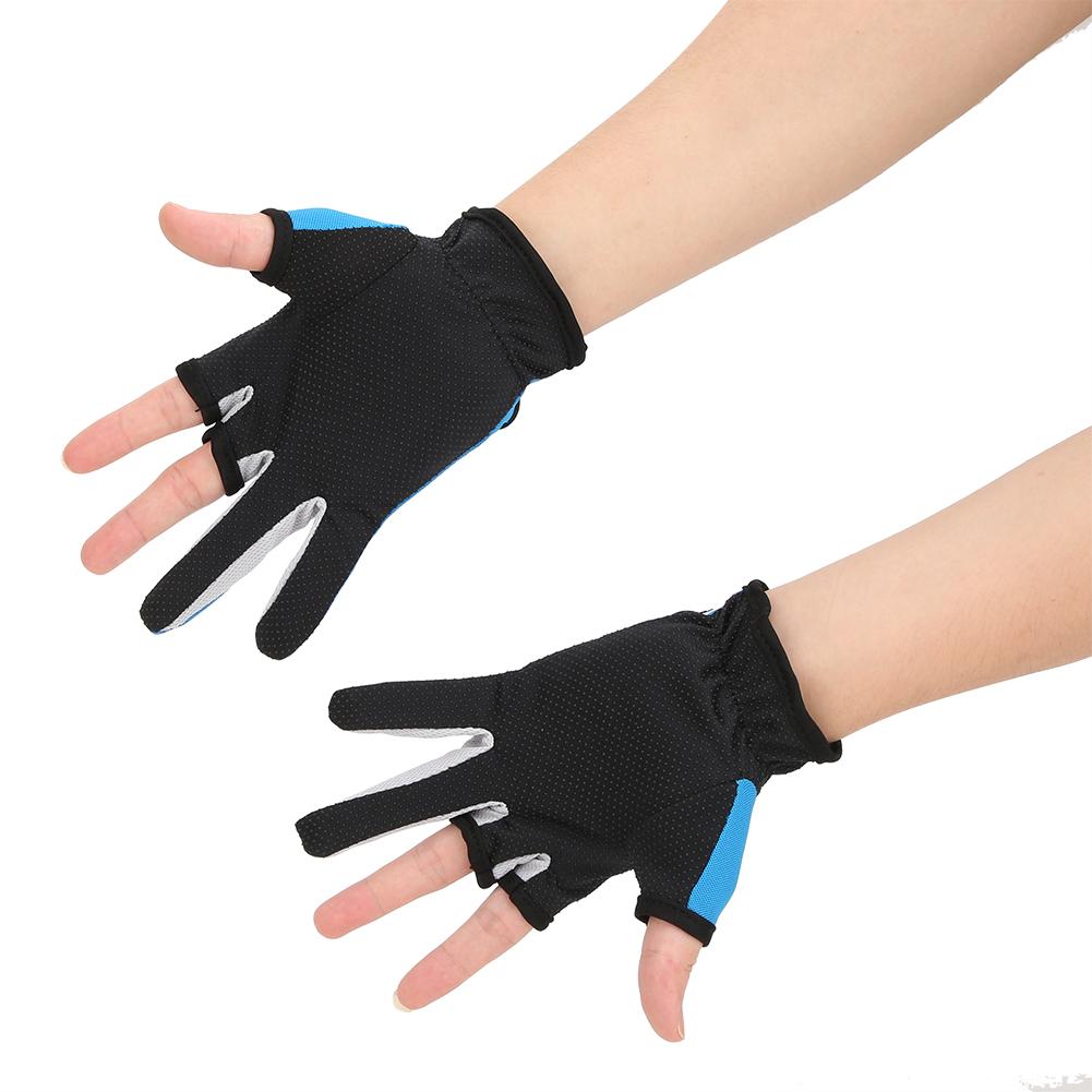 Outdoor Fishing Gloves Breathable Sweat Absorbing 3 Fingerless Sun Protection for All SeasonsFishing Gloves