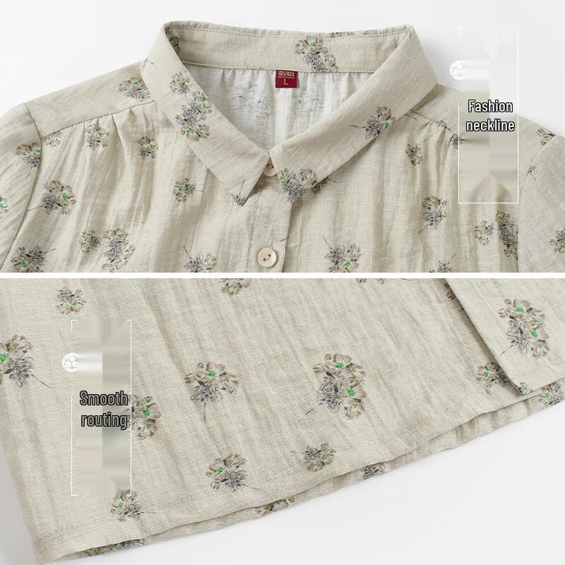 Yuzhaolin Elderly Women's Summer Casual Shirt