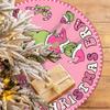 Christmas Tree Skirt Printed Short Plush Tree Skirt Christmas Decorations