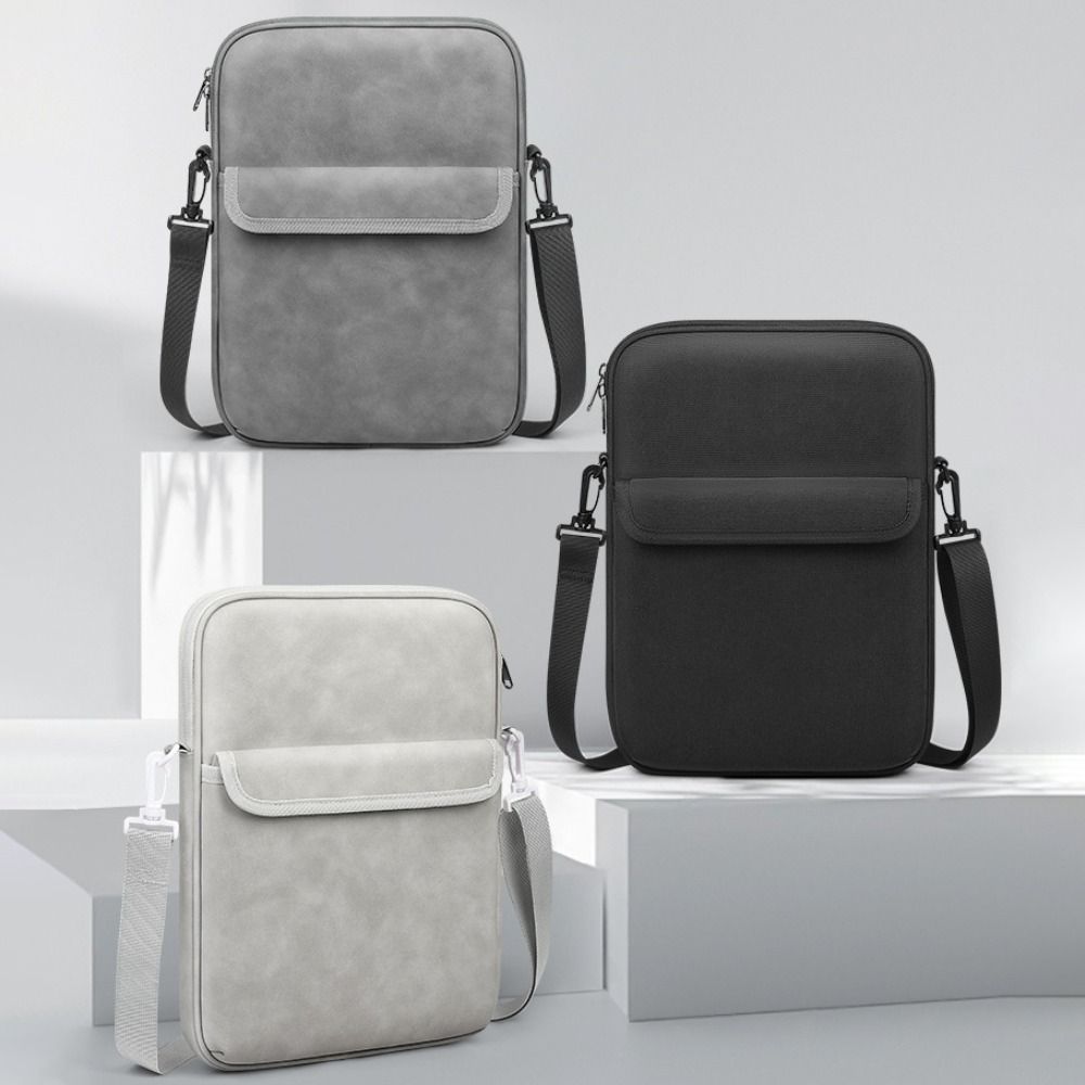Universal 11-13inch Tablet Case Adjustable Nappa Leather Laptop Sleeve Case with Shoulder Strap Waterproof Laptop Shoulder Bag