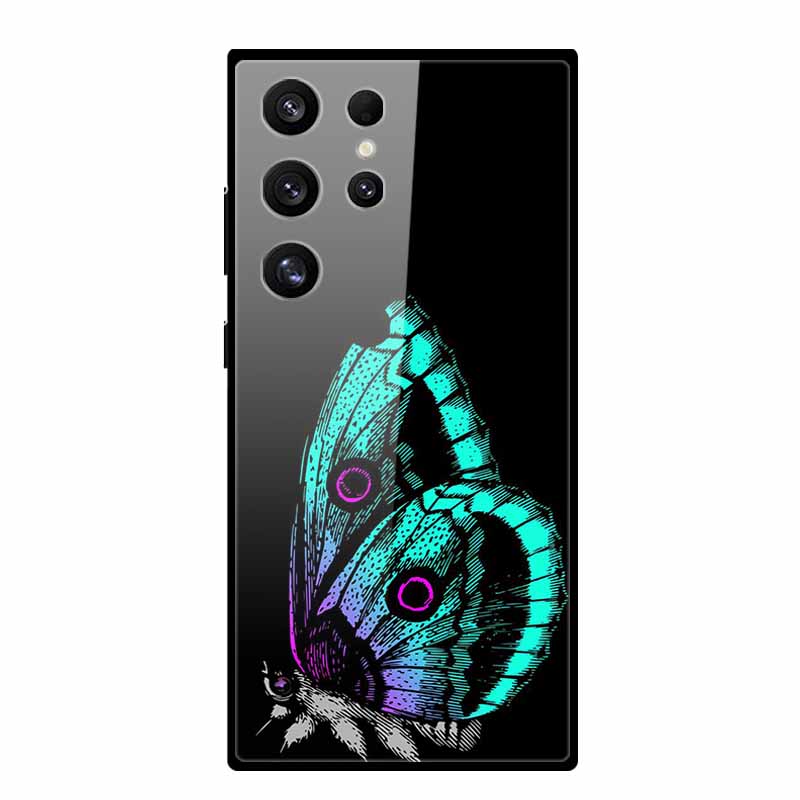 For Samsung Galaxy S25 Ultra Case S25Plus Luxury Tempered Glass Hard Back Cover for Galaxy S24Ultra 5G Phone Cases Fundas S 25