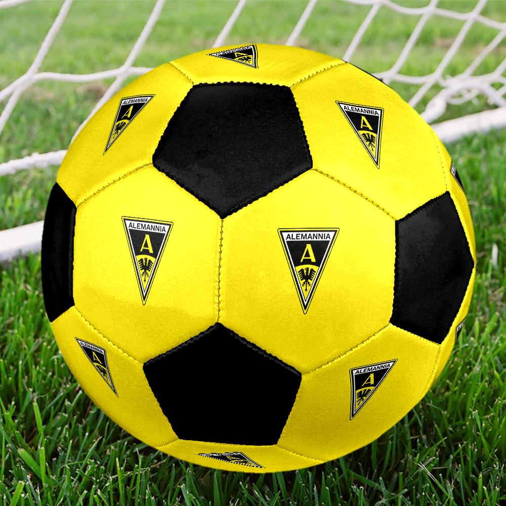 Alemannia Soccer Ball Colorful All Ages Machine Stitched PVC Competition Ready Durable High-Bounce.SIZE5