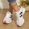 Women's Retro Running Shoes Green White Color Block Casual Sneakers Platform Thick Sole Comfortable Sports Shoes for Ladies