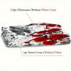 3pcs White Beding Set Musical Score Red Rose Print Cozy Soft Duvet Cover Set King Quen Twin Single Sized Dimensions Birthday Gift Bedrom Decor