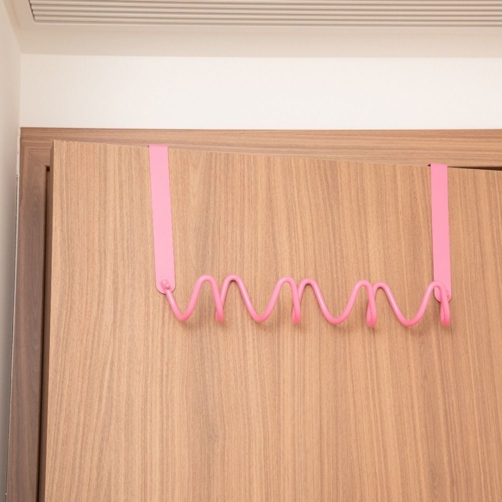 Creative Colorful Wave Wall Hooks Wall Mounted Moisture-proof Door Back Clothes Hook Space Saving Decorative Coat Hooks Entryway