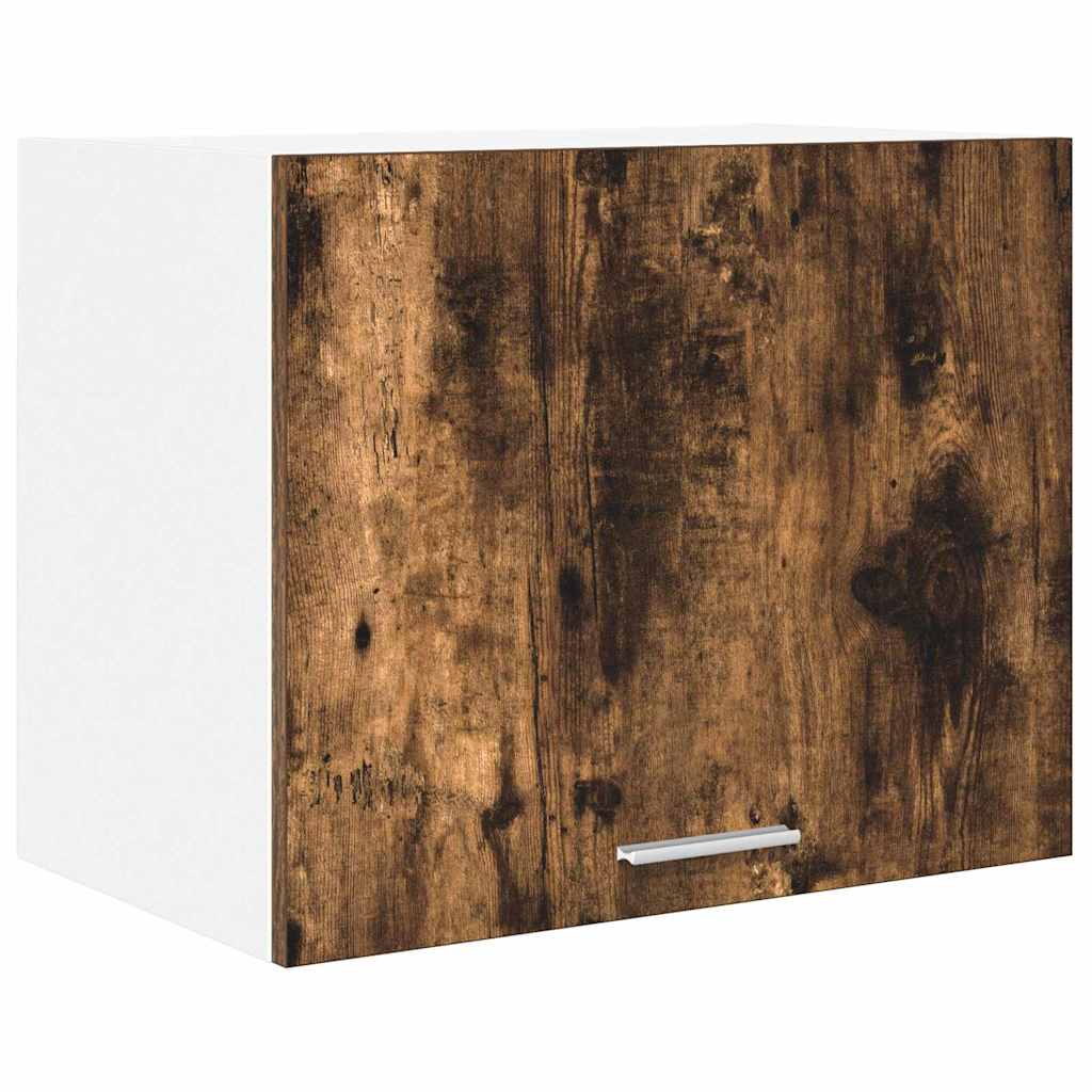 Wall Mounted Cabinet 2 Pcs Smoked Oak and White 50 X 31 X 40 Cm