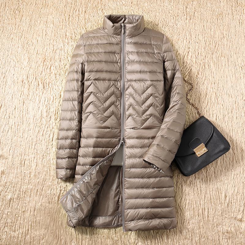 Down autumn and winter new light and thin down jackets medium and long jackets warm down jackets medium and high-end
