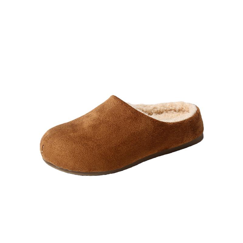 2025 Kids' Autumn/Winter Retro Cartoon Birkenstock Fur Slippers: Korean Style, Versatile & Fashionable for Outdoor Use.