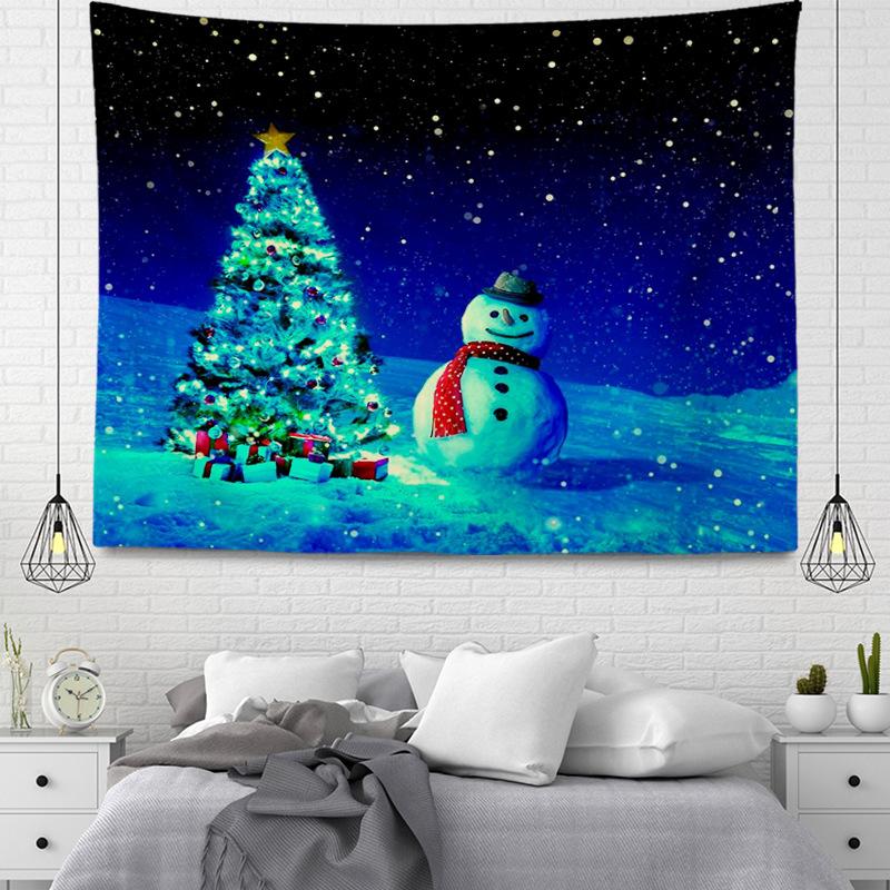 Seria wiszących gobelinów z tkaniny w stylu bożonarodzeniowym