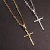 European & American Zirconia Cross Pendant Hip Hop Punk Necklace