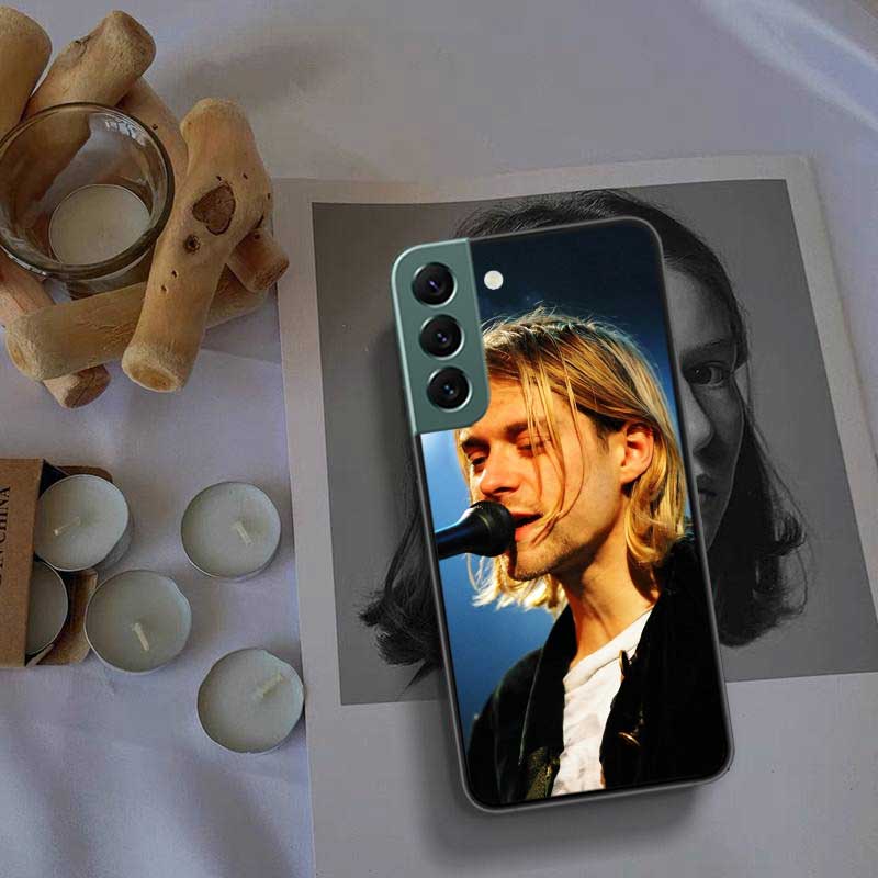 Retro Singer Kurt Cobain Phone Case For Samsung A15 A25 A35 A55 Galaxy A12 A22 A32 A52 A72 A54 A34 A24 A14 A53 A33 A23 A13 A73 A