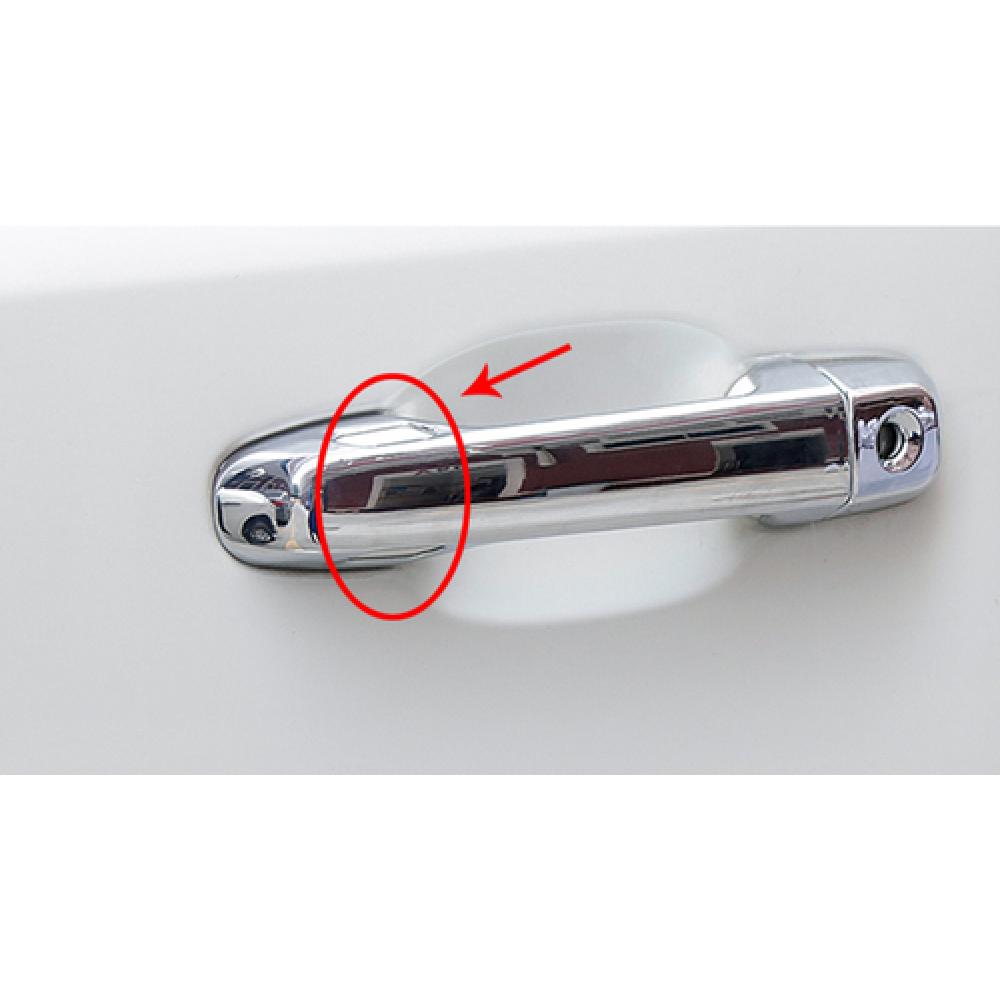 Chrome Smart Keyhole Door Handle Lid Cover For Trim 2010- Toyota Prado J150