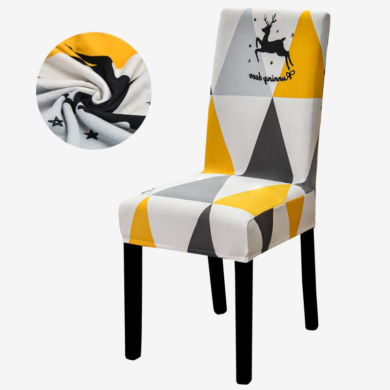 Рождественский домашний декор чехол на сиденье столовой съемный эластичный моющийся защитный чехол на сиденье стула чехол на стул для праздничной вечеринки 1 piece 1749₽