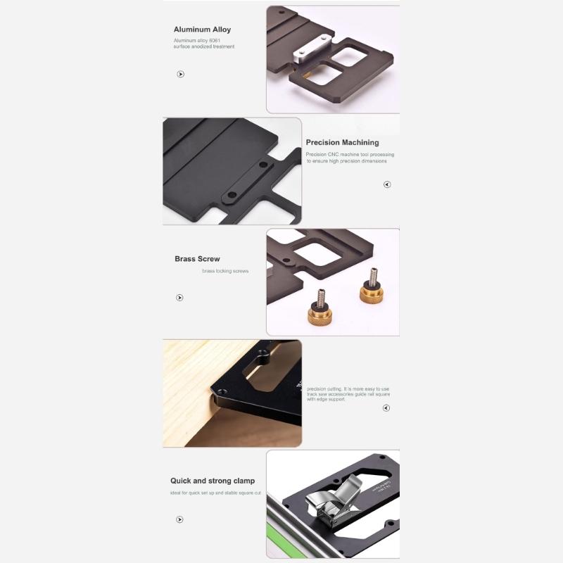 Heavy Duty Antislip High Accuracy Aluminum Alloy Circular Cutter Track with Universal Tool Compatibility and Safety Lock