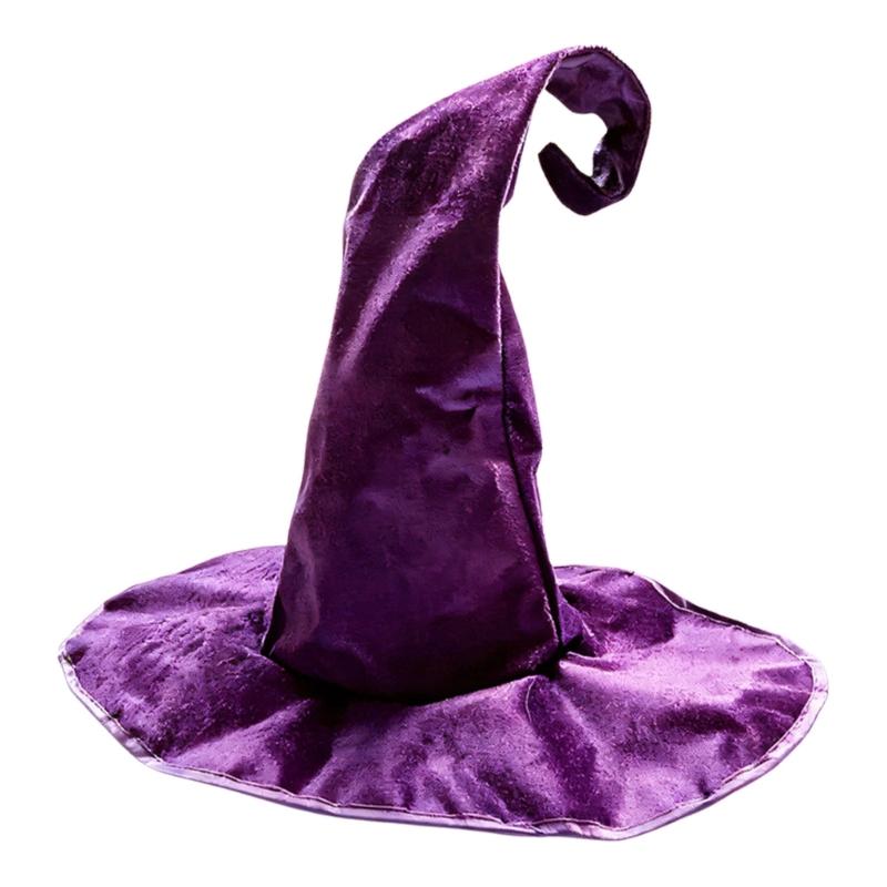 Tall Pointed Party Hat for Seasonal Costumes, Shapeable Outline and Tip with Soft Polyester Shell and Support Frame