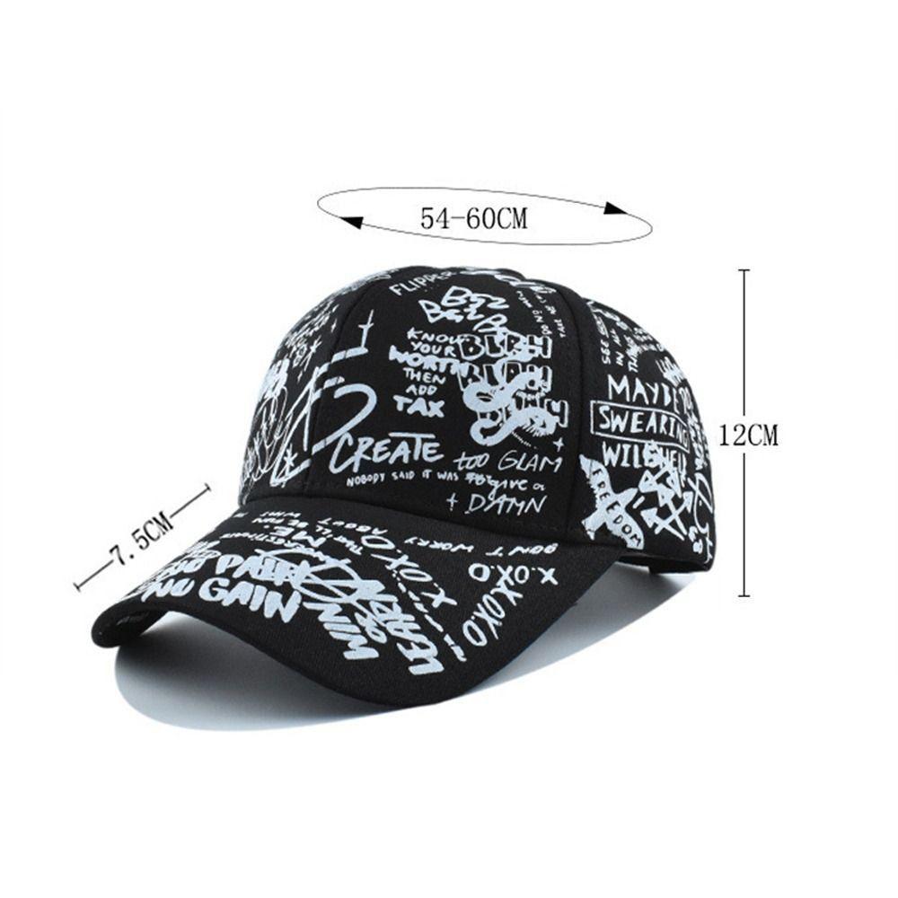 Quick Dry Baseball Caps UV Protection Letter Geometry Printing Sunscreen Hat Colorful Graffiti Print Hip Hop Sun Hat Outdoor